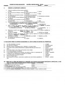 Examen de regularización. Español primer grado