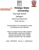 Transformation from rectangular to polar coordinates and the opposite