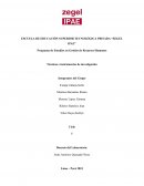 Técnicas e instrumentos de investigación