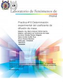 Practica #10 Determinación experimental del coeficiente de difusión de masa