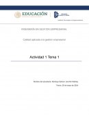 Calidad aplicada a la gestión empresarial