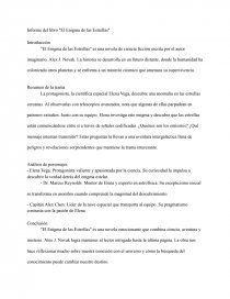 Informe del libro El enigma de las estrellas. Página 1
