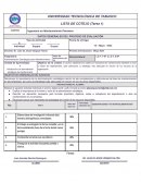 Administración estratégica para mantenimiento. Lista de cotejo