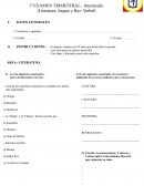 Examen trimestral– Intermedio (Literatura, lengua y Raz. Verbal) s/r