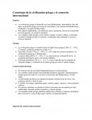 Cronotopo de la civilización griega y el comercio internacional