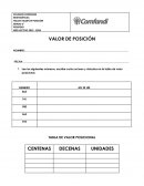 Matemáticas. Taller valor de posición