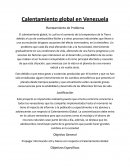 El calentamiento global en Venezuela