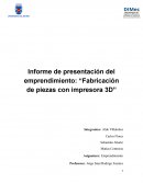 Fabricación de piezas con impresora 3D