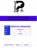 Contexto de la organización de la empresa gráfica Publicont