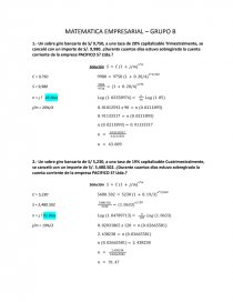 Matematica empresarial. Página 1