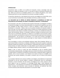 El desarrollo científico y tecnológico en la educación en México. Página 2