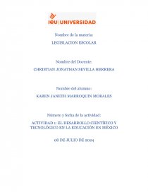 El desarrollo científico y tecnológico en la educación en México. Página 1