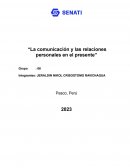 La comunicación y las relaciones personales en el presente