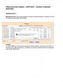 Reporte de análisis de observaciones