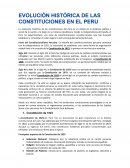 Evolución histórica de las constituciones en el Perú