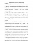 Recursos educativos. Mi experiencia en el programa de estadística aplicada