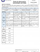 Pauta Apreciación de velocidad lectora 5º