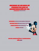 Informe de mejora de productos con la incorporación de TIC