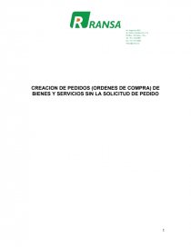 Manual Creación Pedidos (Ordenes de Compra). Página 1