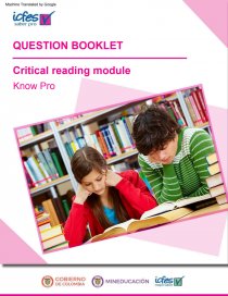 Lectura Critica inglés Question booklet. Página 1