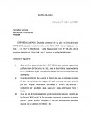 Formato carta término contrato