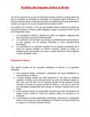 Análisis del Impuesto Sobre la Renta