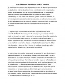 Cualidades de un estudiante virtual exitoso. Página 1