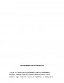 Conceptos básicos de la investigación