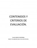 Contenidos y criterios de evaluación