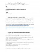 ¿Qué herramientas BPM y BI conoces?