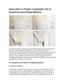 Descubre el Poder Limpiador de la Aspirina