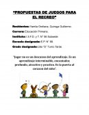 Propuesta de juegos para recreos
