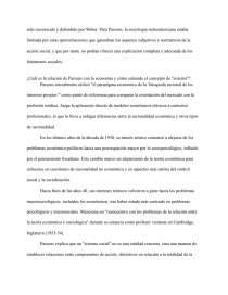 Relación de Parsons con la obra de Weber y Durkheim. Página 3