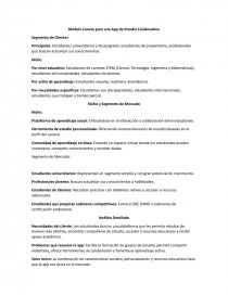 Modelo Canvas para una App de Estudio Colaborativo. Página 1