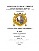 Aporte en la gestión SST y medio ambiente