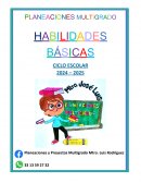 Planeaciones multigrado. Habilidades básicas