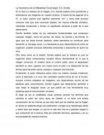 La Importancia de la Alfabetidad Visual según D.A. Dondis. Página 1