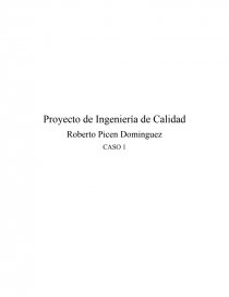 Proyecto de Ingeniería de Calidad. Página 1