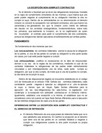 La excepción non adimpleti contractus. Página 1