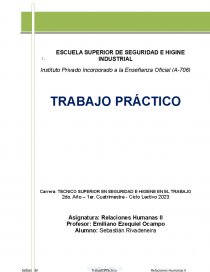 Trabajo Practico Relaciones Humanas. Página 1