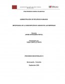 Descripción de cargos en una empresa