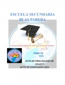 Acto de finalización de ciclo y acto de egresados 2023