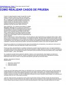 ¿Como hacer casos de Prueba?