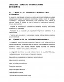 Concepto de desarrollo internacional económico
