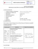 Programa de maestría en gestión del talento humano