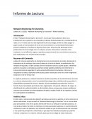 Informe de Lectura Network Monitoring for Dummies