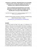 Estudio de la caducidad y prescripción en las actuaciones ejercidas por la Contraloría General del Estado y su incidencia con la pérdida de recursos públicos