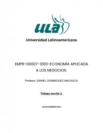 Economía aplicada a los negocios. Página 1