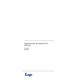 Especificación de requisitos de software. Página 1
