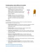 Condensadores electrolíticos de tantalio